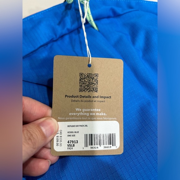 Patagonia Refugio Daypack 26L Vessel Blue Laptop Sleeve Backpack NWT - Picture 3 of 11